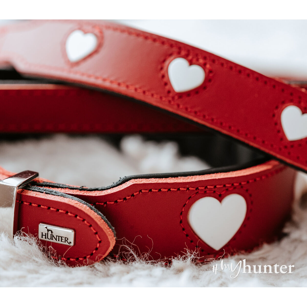 Zgardă pentru câini Hunter Love Roșu XS 24-28 cm