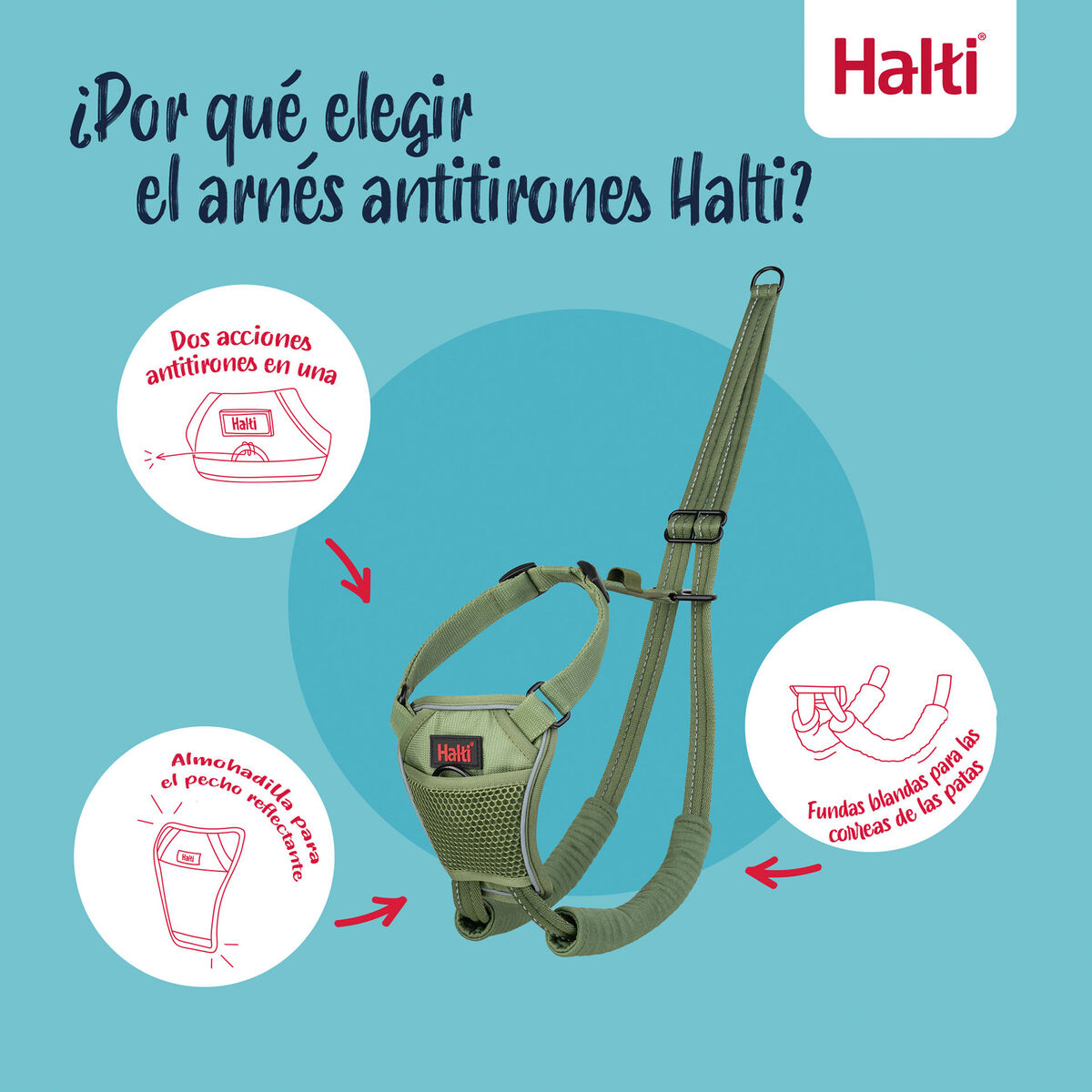 Ham pentru câini Company of Animals FOREST Verde L