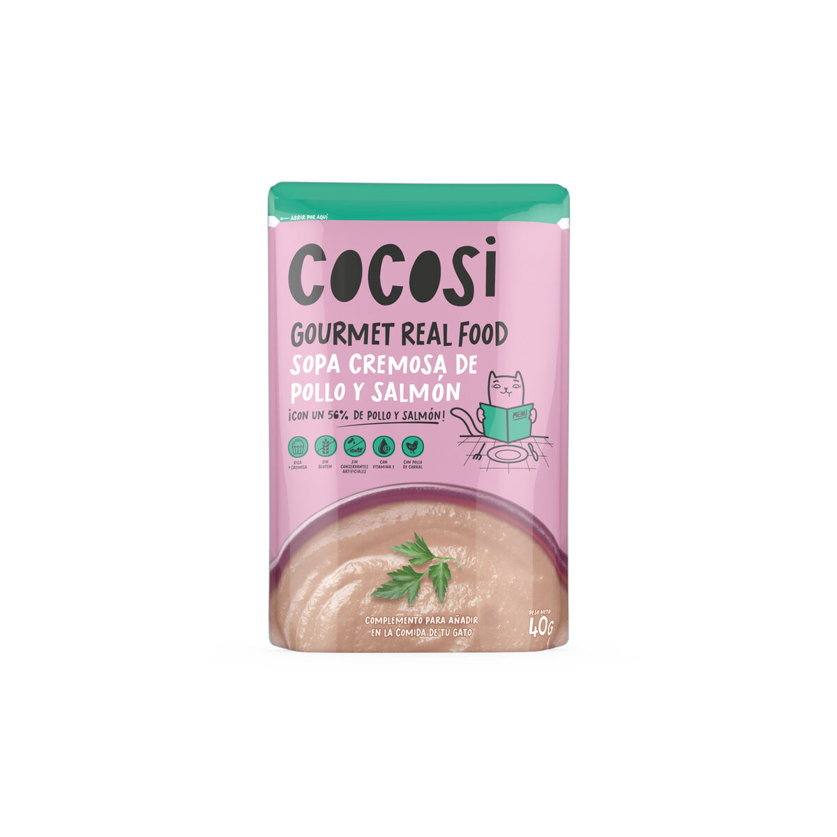 Mâncare pentru pisici Cocosi Gourmet Real Food 40 g Somon 12 Unități