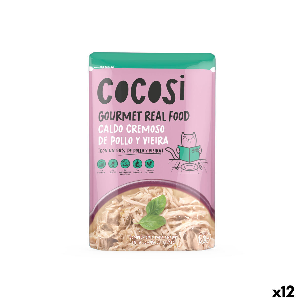 Mâncare pentru pisici Cocosi Gourmet Real Food 40 g 12 Unități