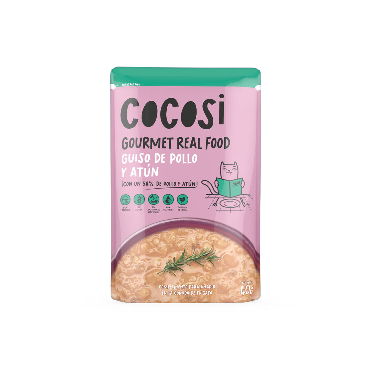 Mâncare pentru pisici Cocosi Gourmet Real Food 40 g Ton 12 Unități
