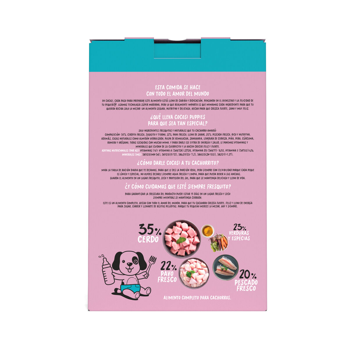 Hrană umedă Cocosi Gourmet Fresh Food  Puppy Porc 1 kg 8 Unități