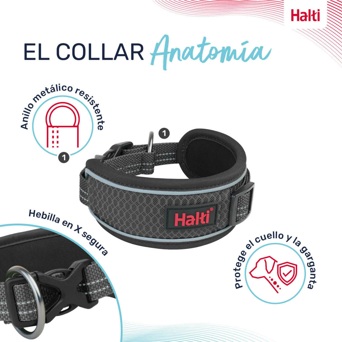 Zgardă pentru câini Company of Animals Gri