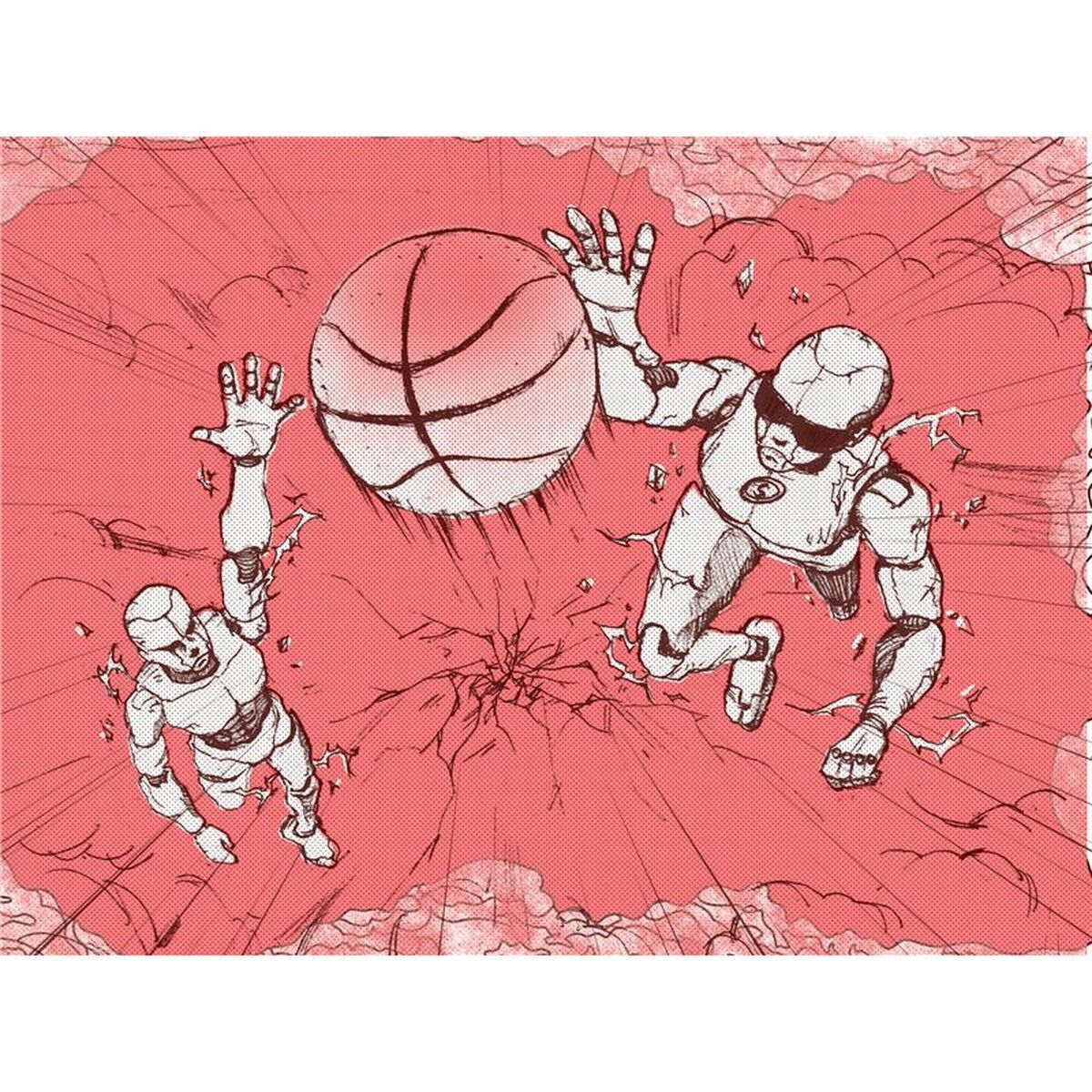 Minge de Baschet Spalding Sketch Dribble Roșu Cauciuc (Mărimea 7)