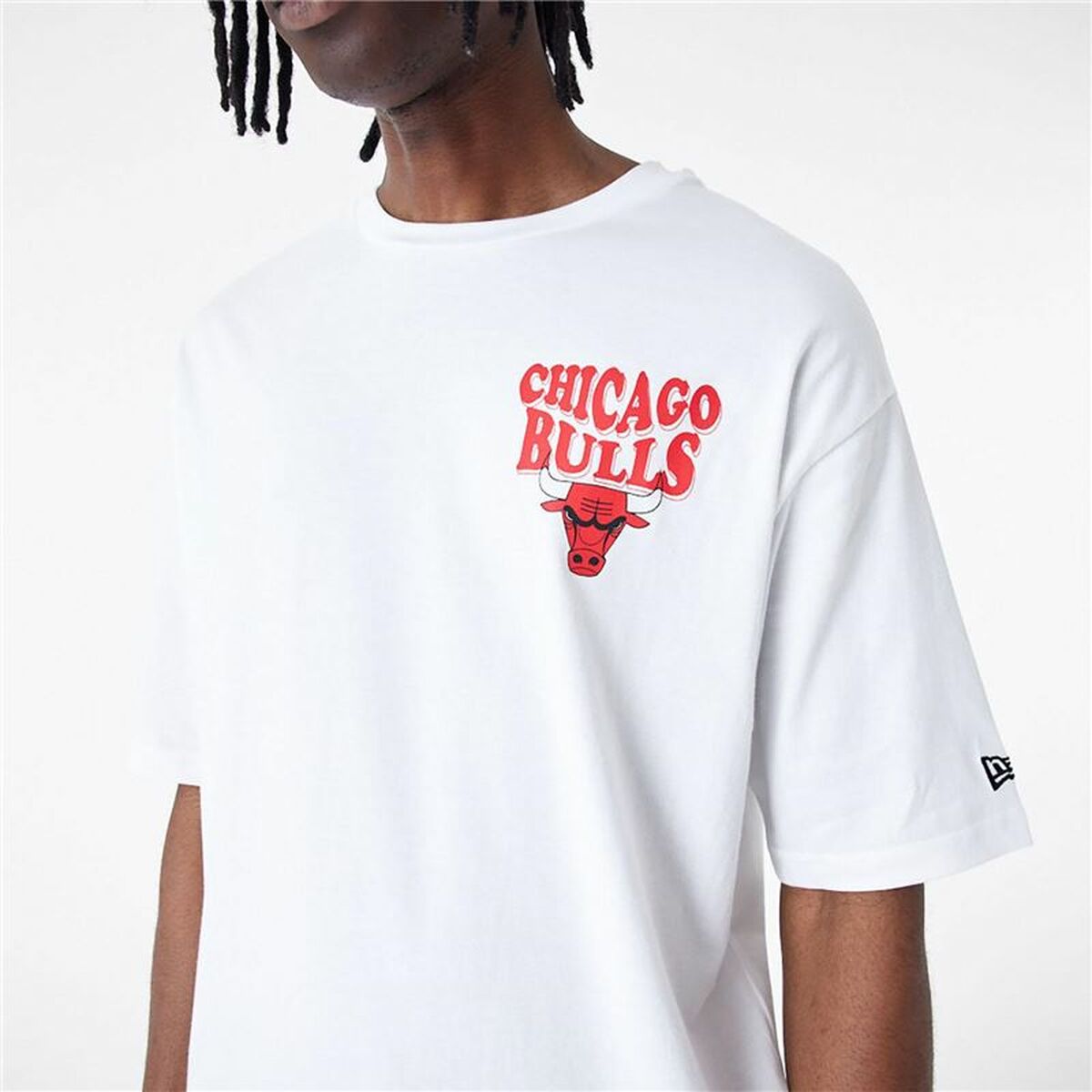 Tricou cu Mânecă Scurtă Bărbați New Era  SCRIPT OS TEE CHIBUL 60435518 Alb (L)