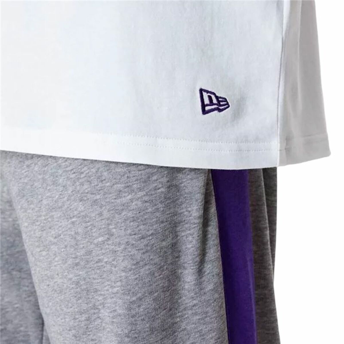 Tricou cu Mânecă Scurtă Bărbați New Era NBA Colour Block LA Lakers Alb