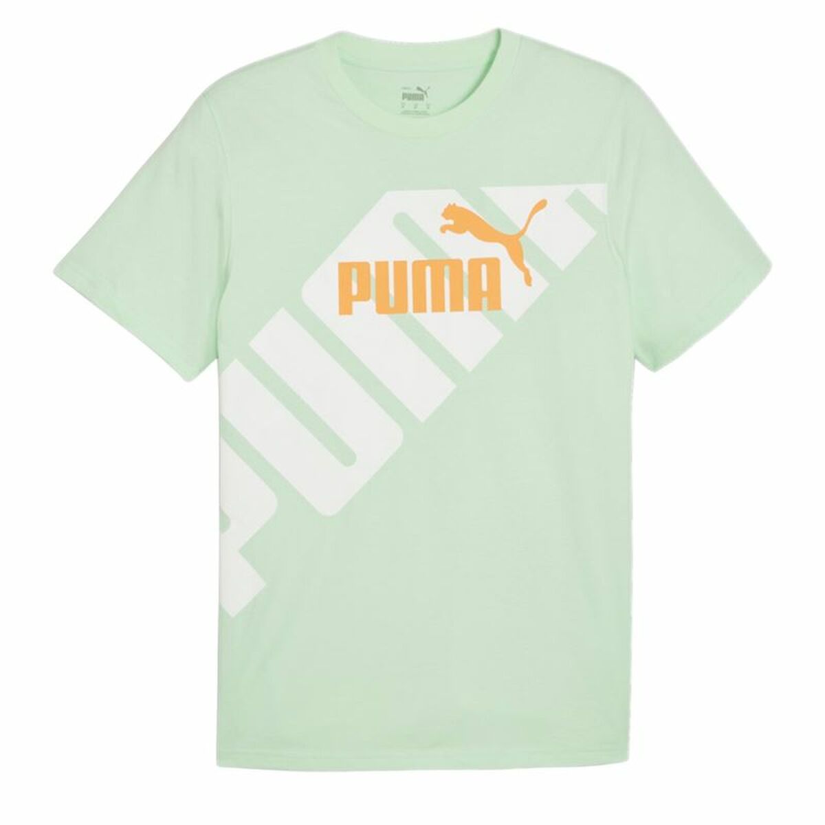 Tricou cu Mânecă Scurtă Bărbați Puma POWER Graphic  Cyan