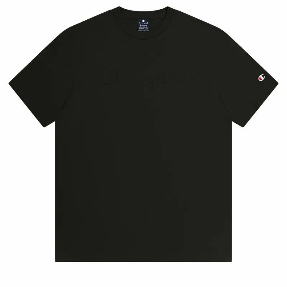 Tricou cu Mânecă Scurtă Bărbați Champion Crewneck Negru