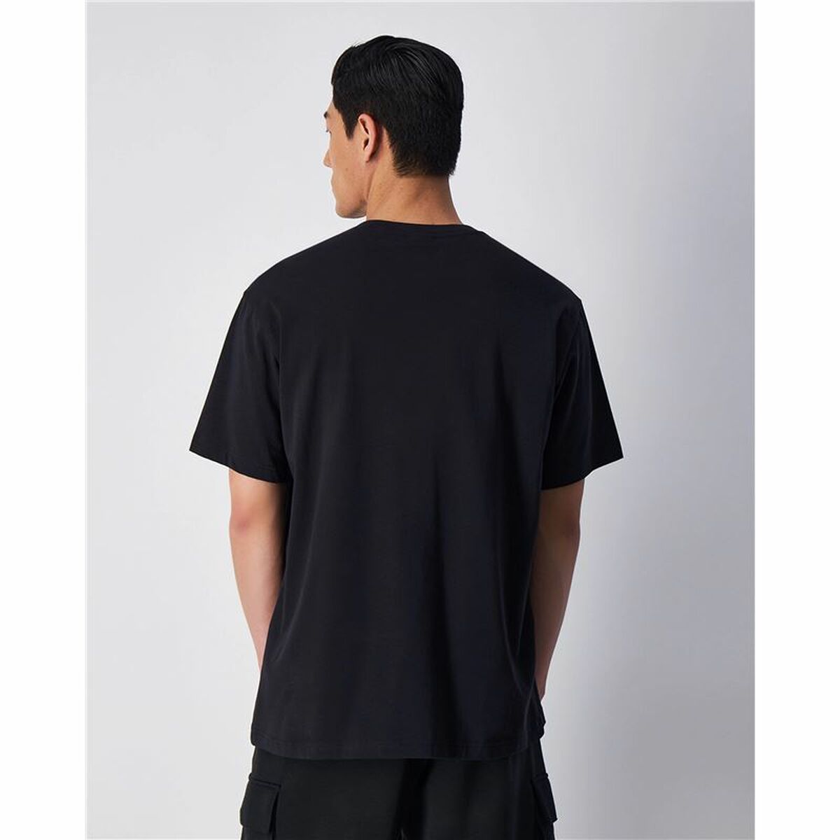 Tricou cu Mânecă Scurtă Bărbați Champion Crewneck Negru