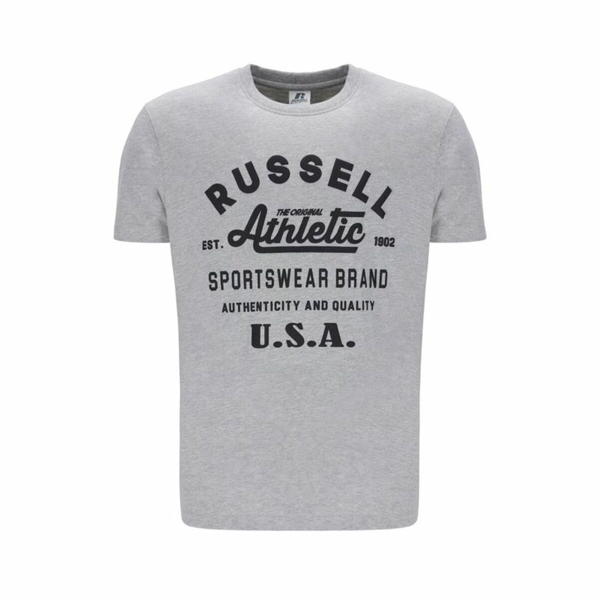 Tricou cu Mânecă Scurtă Bărbați Russell Athletic AMT A40231 Gri