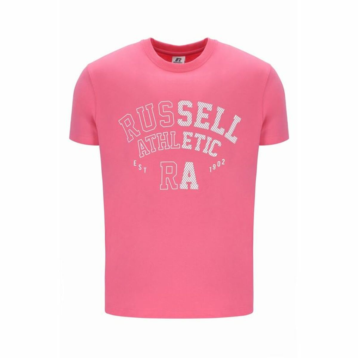 Tricou cu Mânecă Scurtă Bărbați Russell Athletic AMT A40071 Roz