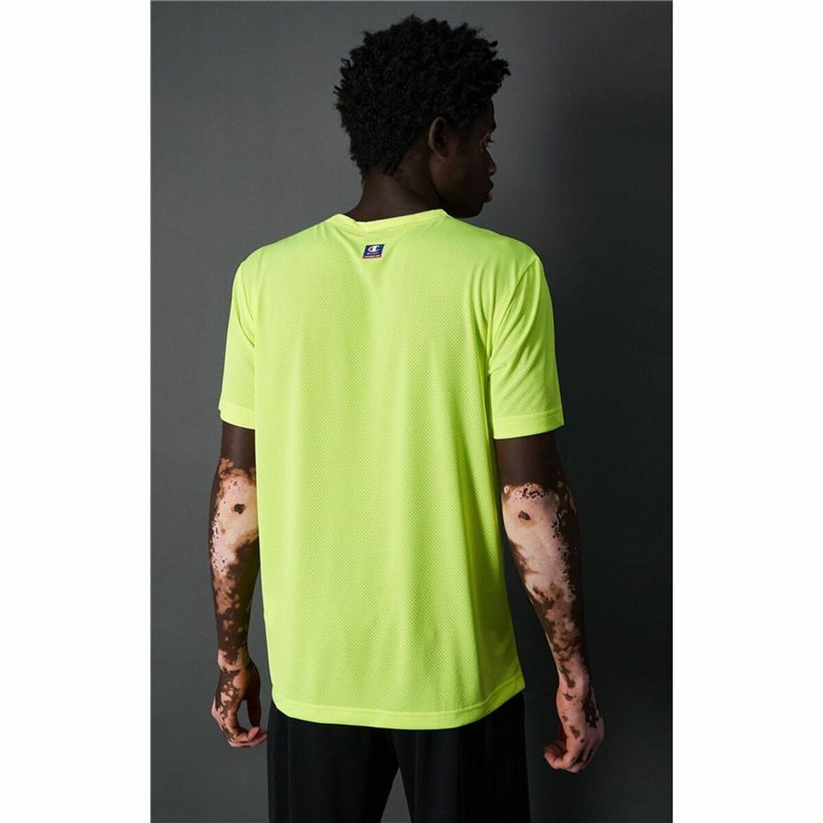 Tricou cu Mânecă Scurtă Bărbați Champion Crewneck Galben