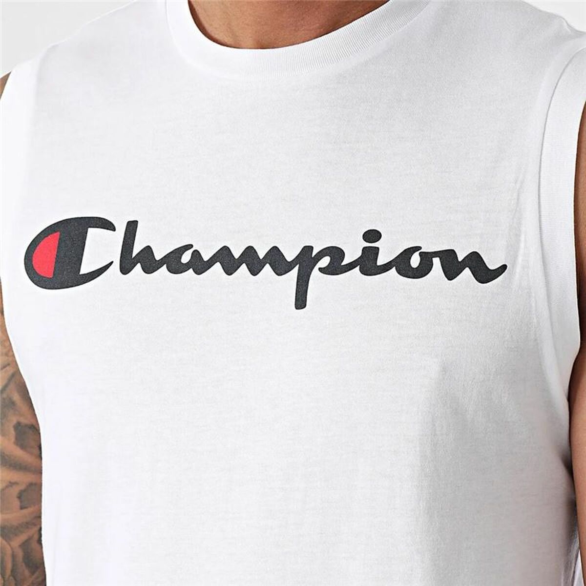 Tricou cu Bretele Bărbat Champion Crewneck Alb