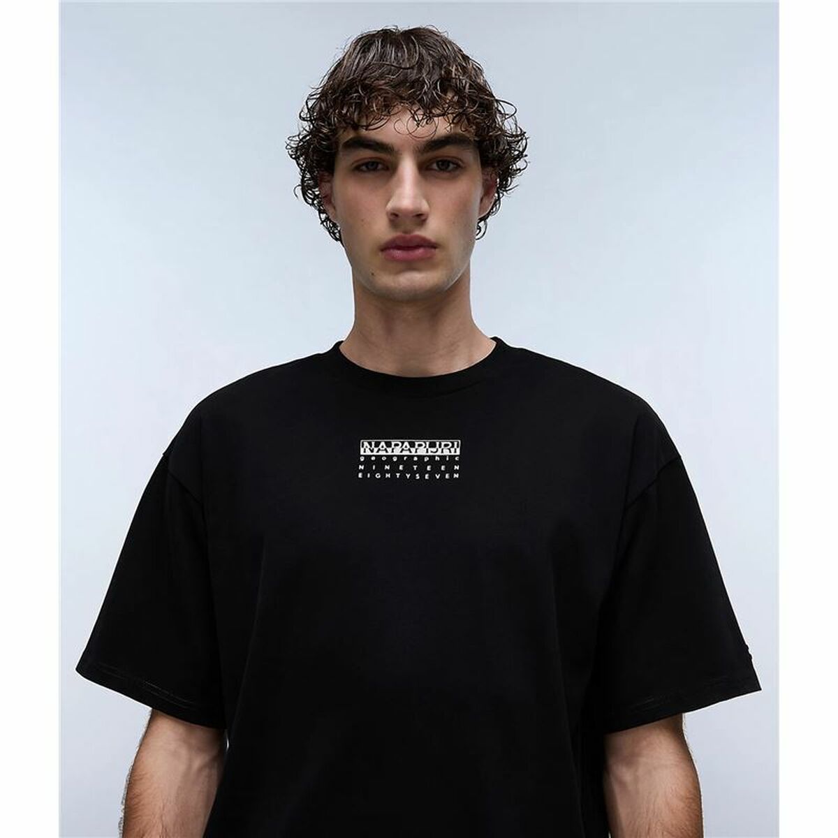 Tricou cu Mânecă Scurtă Bărbați Napapijri S-Premium Ss Negru