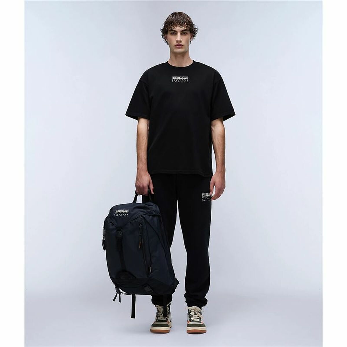 Tricou cu Mânecă Scurtă Bărbați Napapijri S-Premium Ss Negru