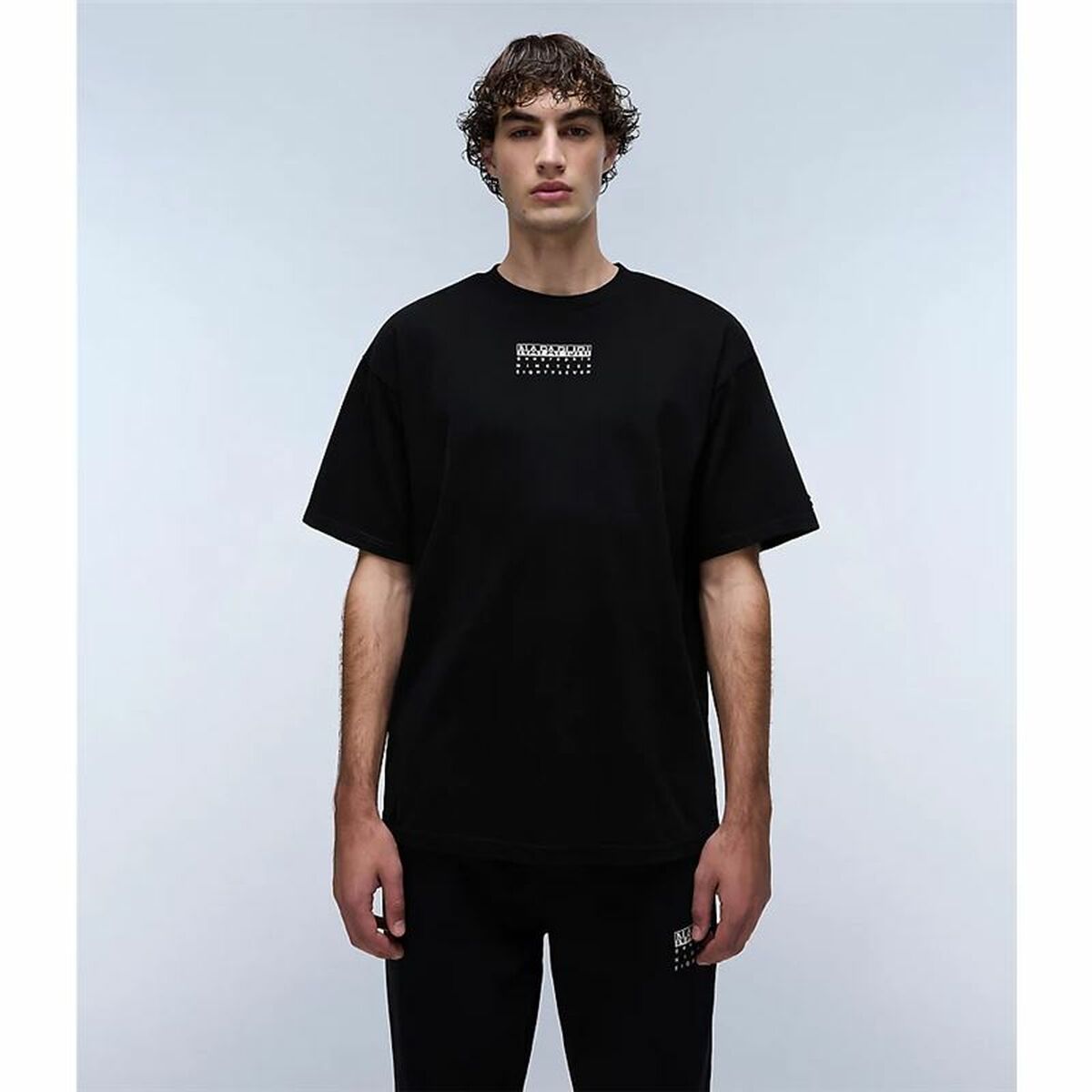Tricou cu Mânecă Scurtă Bărbați Napapijri S-Premium Ss Negru