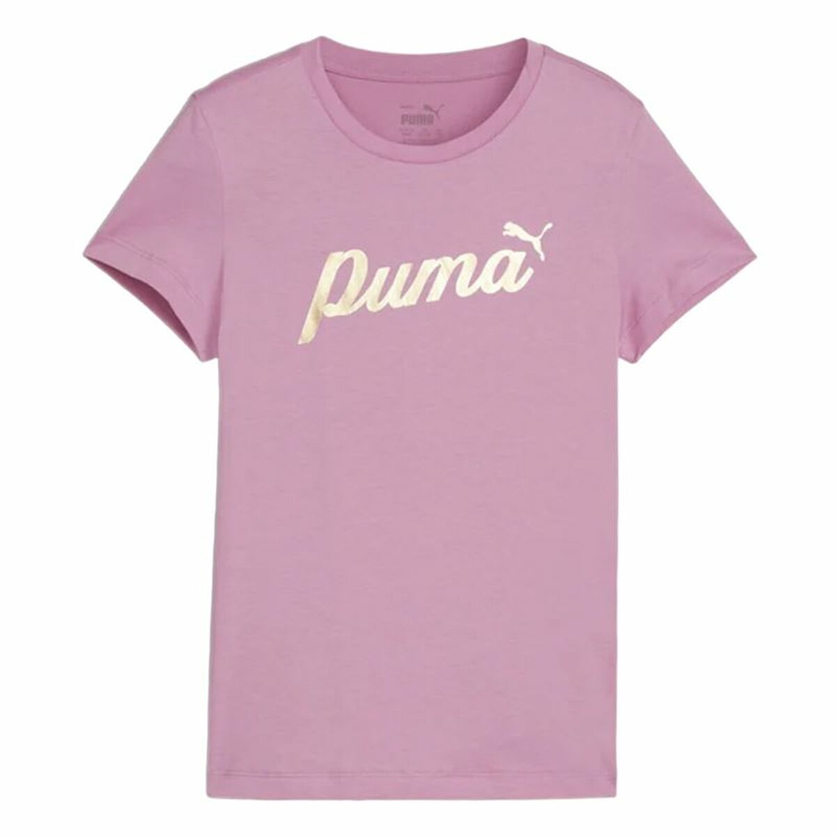 Tricou cu Mânecă Scurtă pentru Copii Puma Essentials+ Script Metallic G