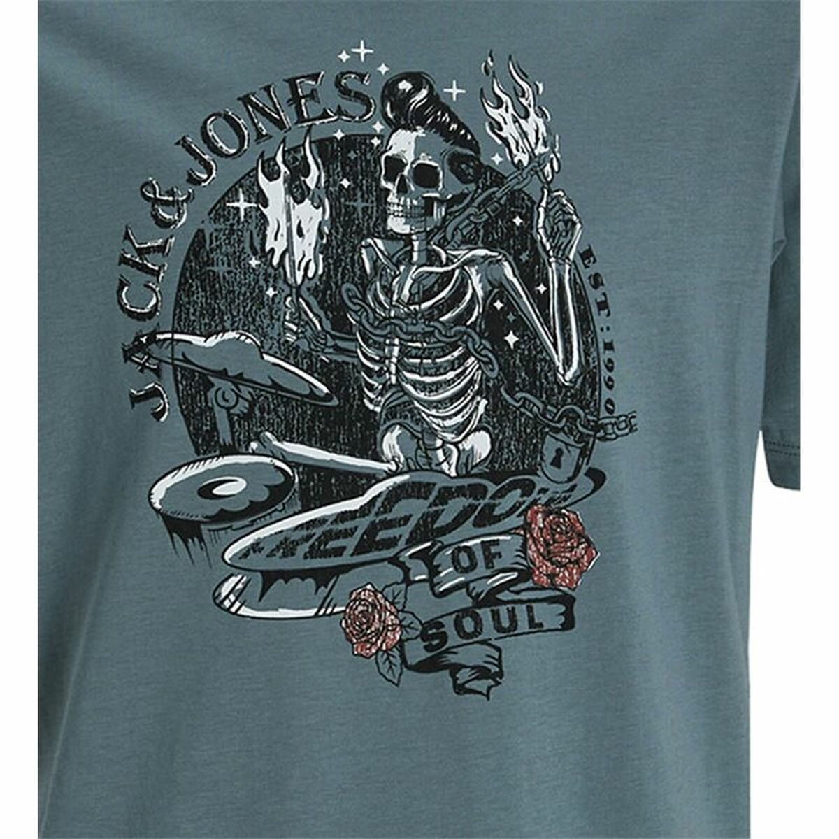 Tricou cu Mânecă Scurtă pentru Copii Jack & Jones skull Rock Crew