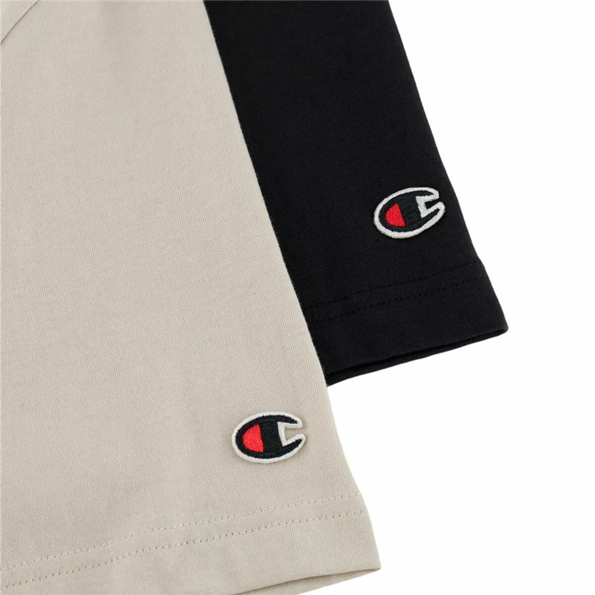 Tricou cu Mânecă Scurtă Bărbați Champion Negru 2 Unități