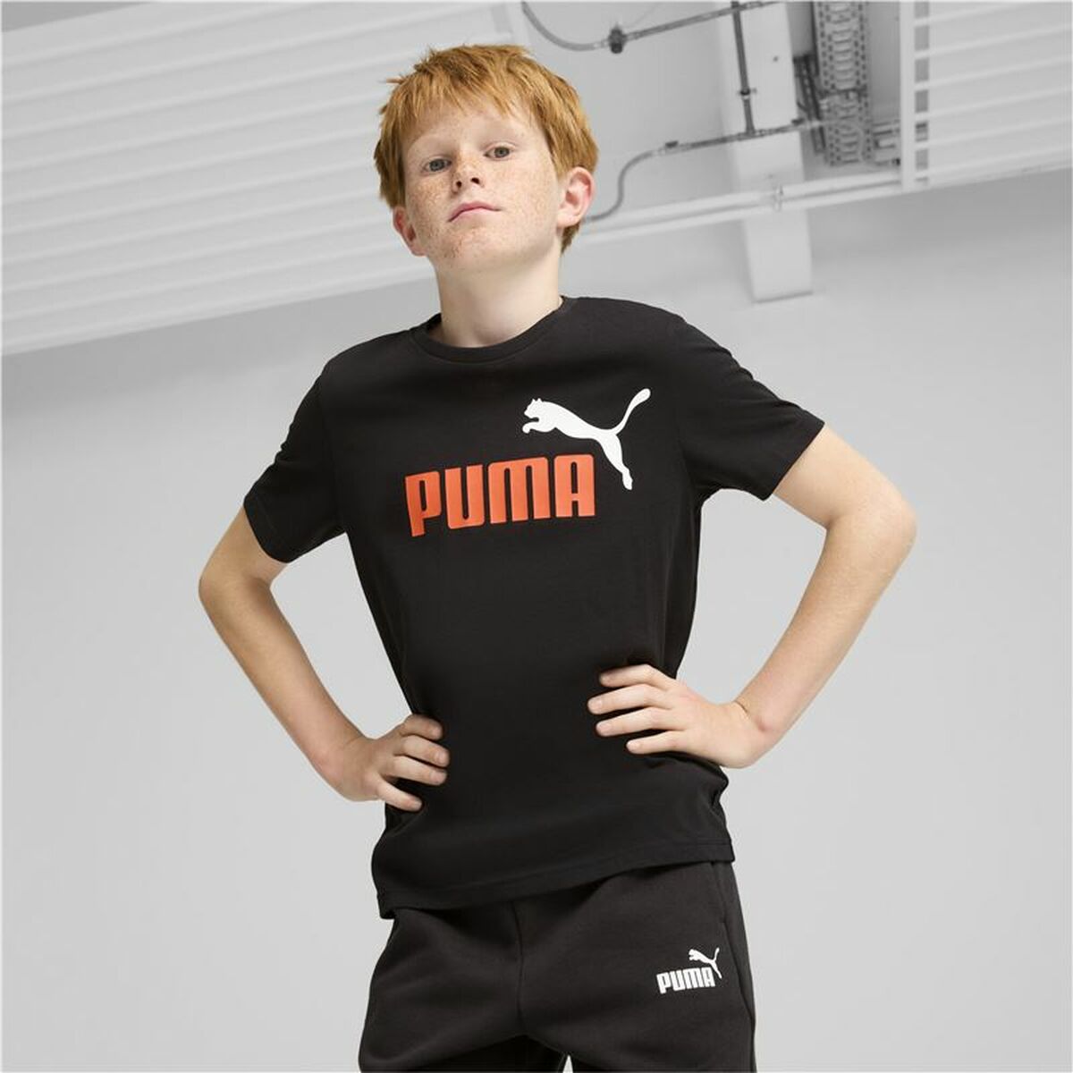 Tricou cu Mânecă Scurtă pentru Copii Puma Essentials+ 2 Col Logo