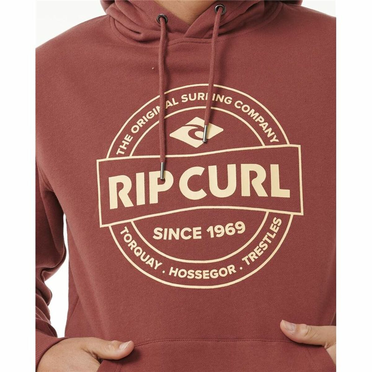 Hanorac cu Glugă Bărbați Rip Curl Stapler Hood Maro