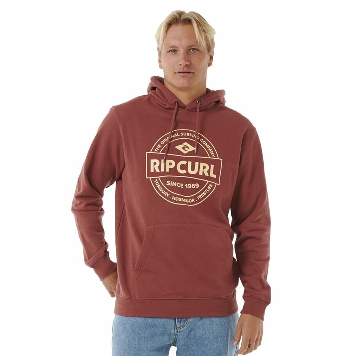 Hanorac cu Glugă Bărbați Rip Curl Stapler Hood Maro