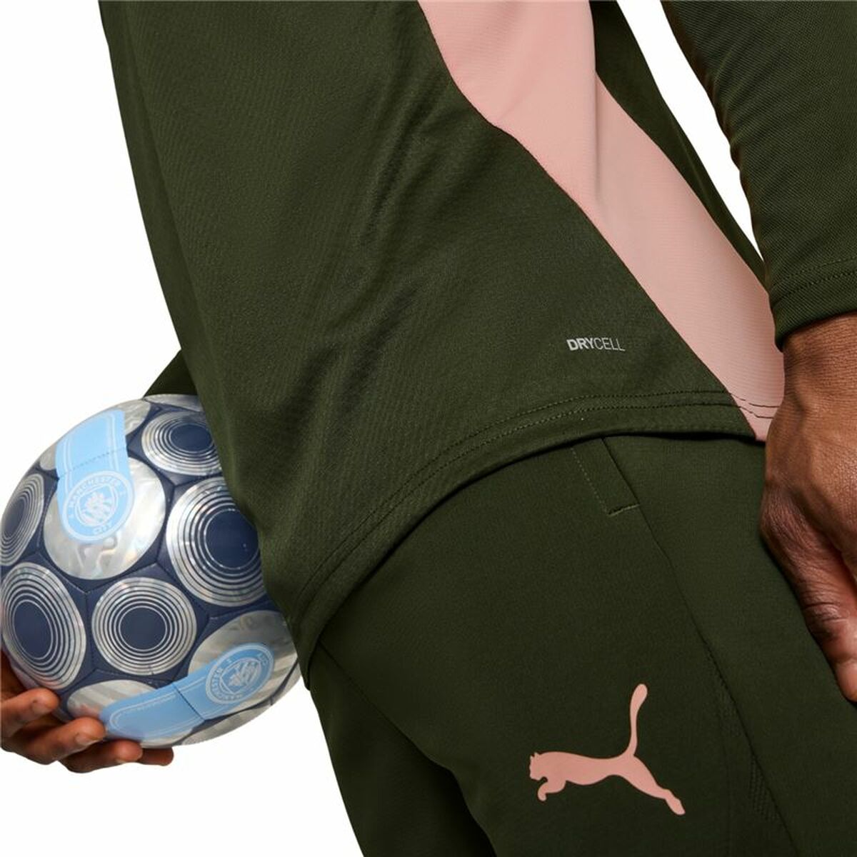 Hanorac de Antrenament pentru Adulți Puma Manchester City 24/25 Training Măslină