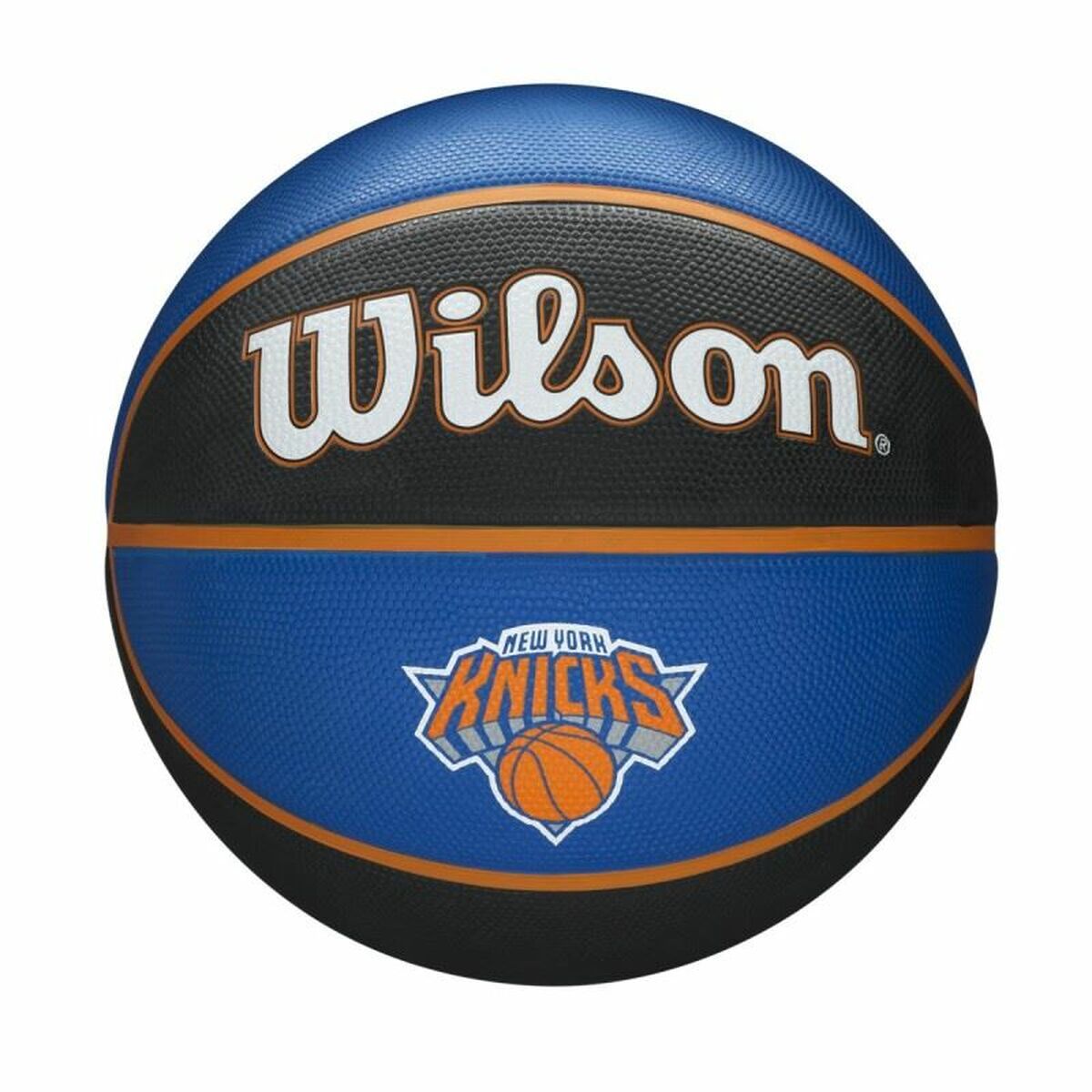 Minge de Baschet Wilson NBA Team Tribute Knicks Albastru 7 Cauciuc