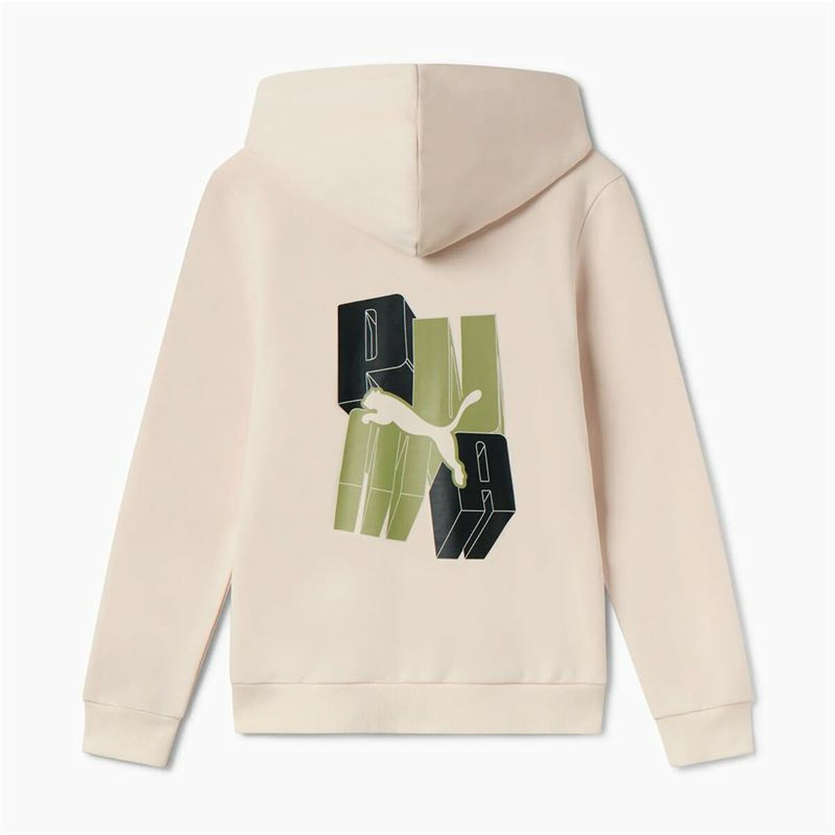 Vestă Infantil Puma Essentials+ Graphic Hoodie Fz Bej