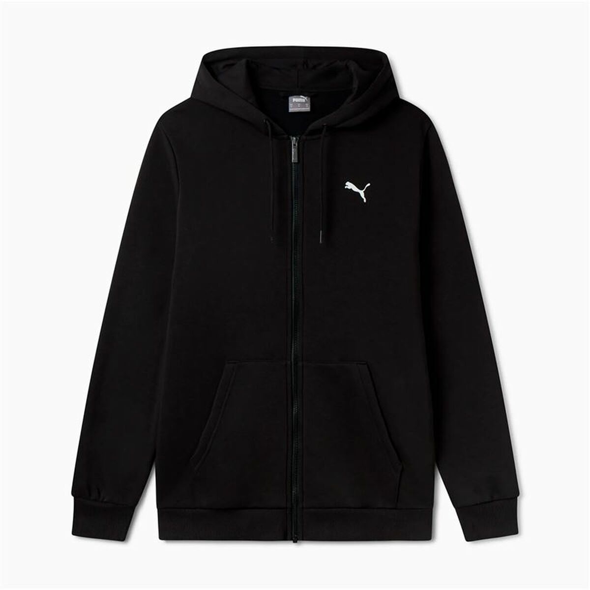 Hanorac cu Glugă Bărbați Puma Essentials+ Graphic Hoodie Fz Negru