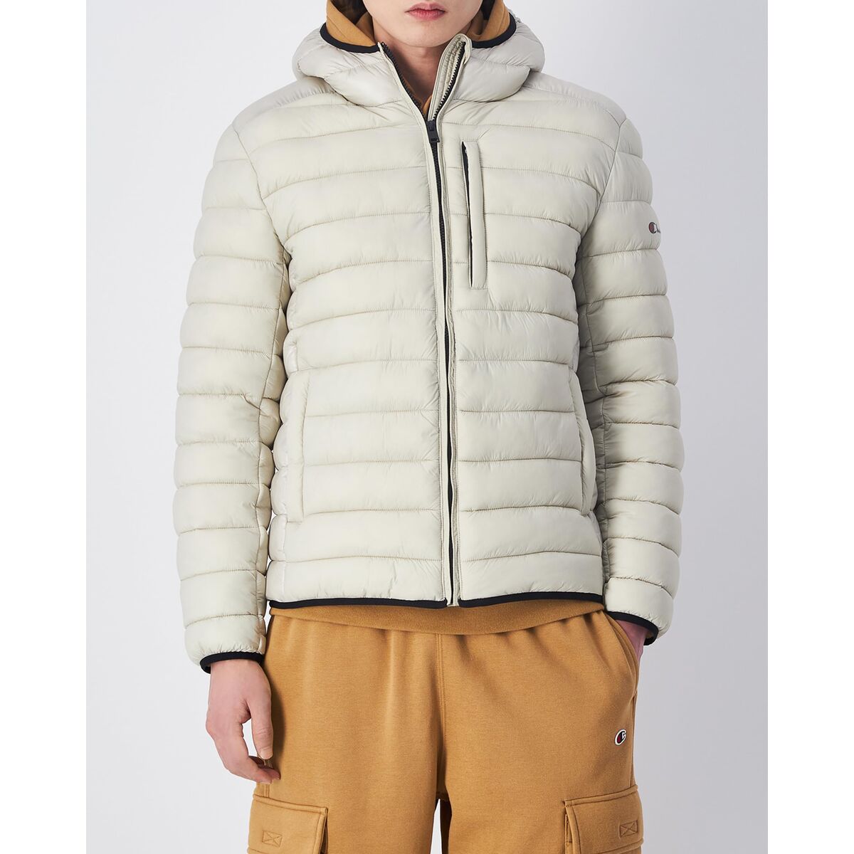 Jachetă Sport de Bărbați Champion Hooded Bej