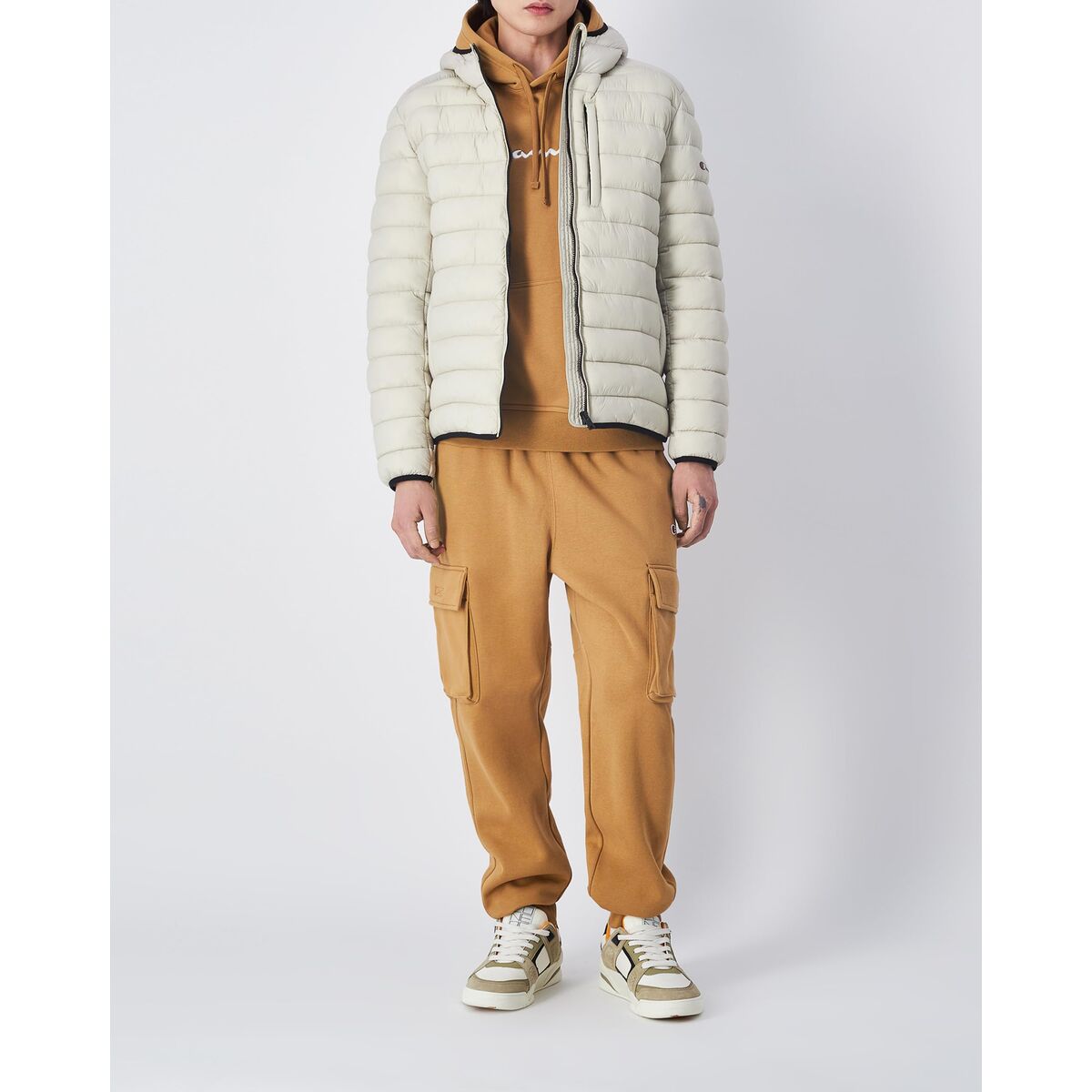 Jachetă Sport de Bărbați Champion Hooded Bej