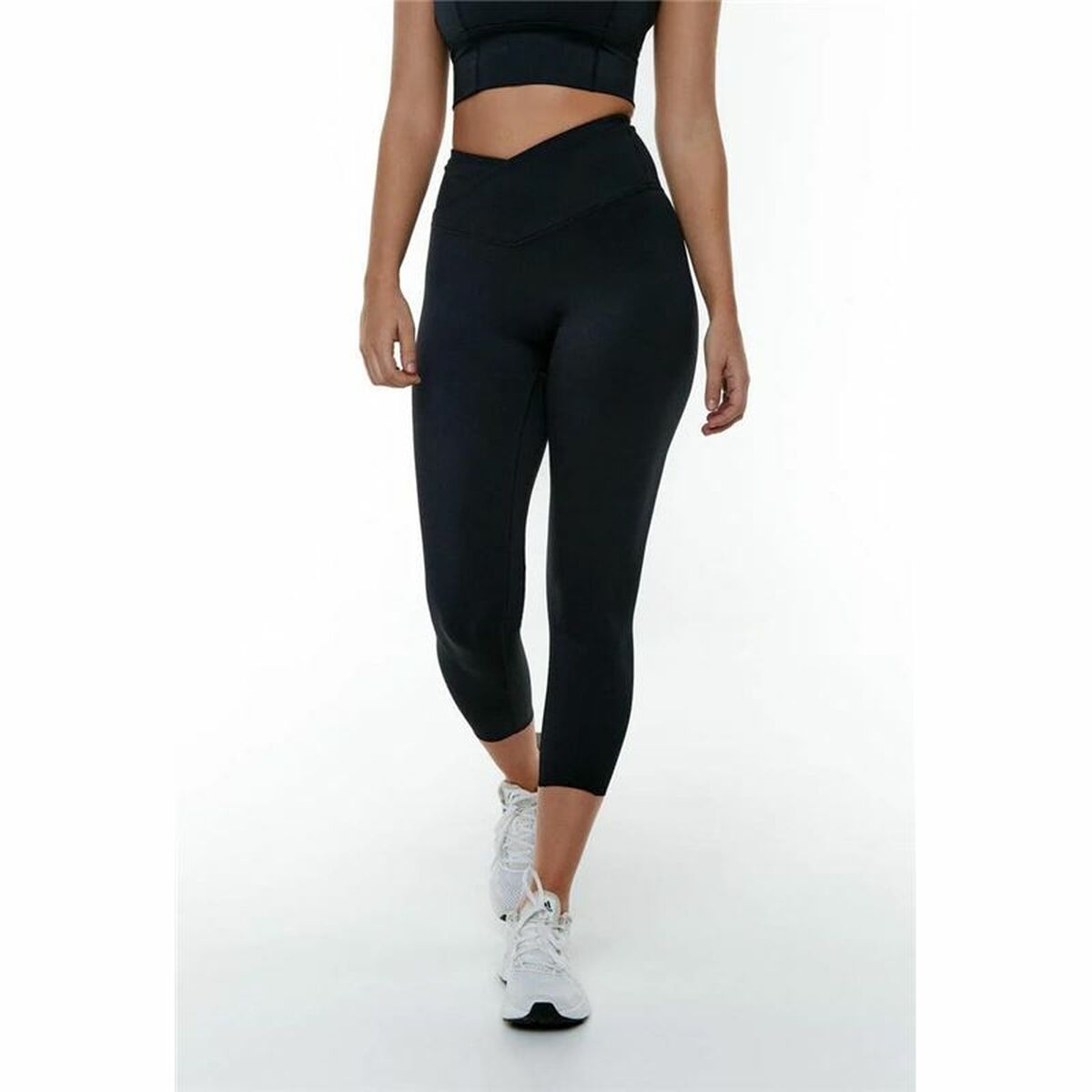 Colanți Sport de Damă Black Limba Capri Rocket Negru