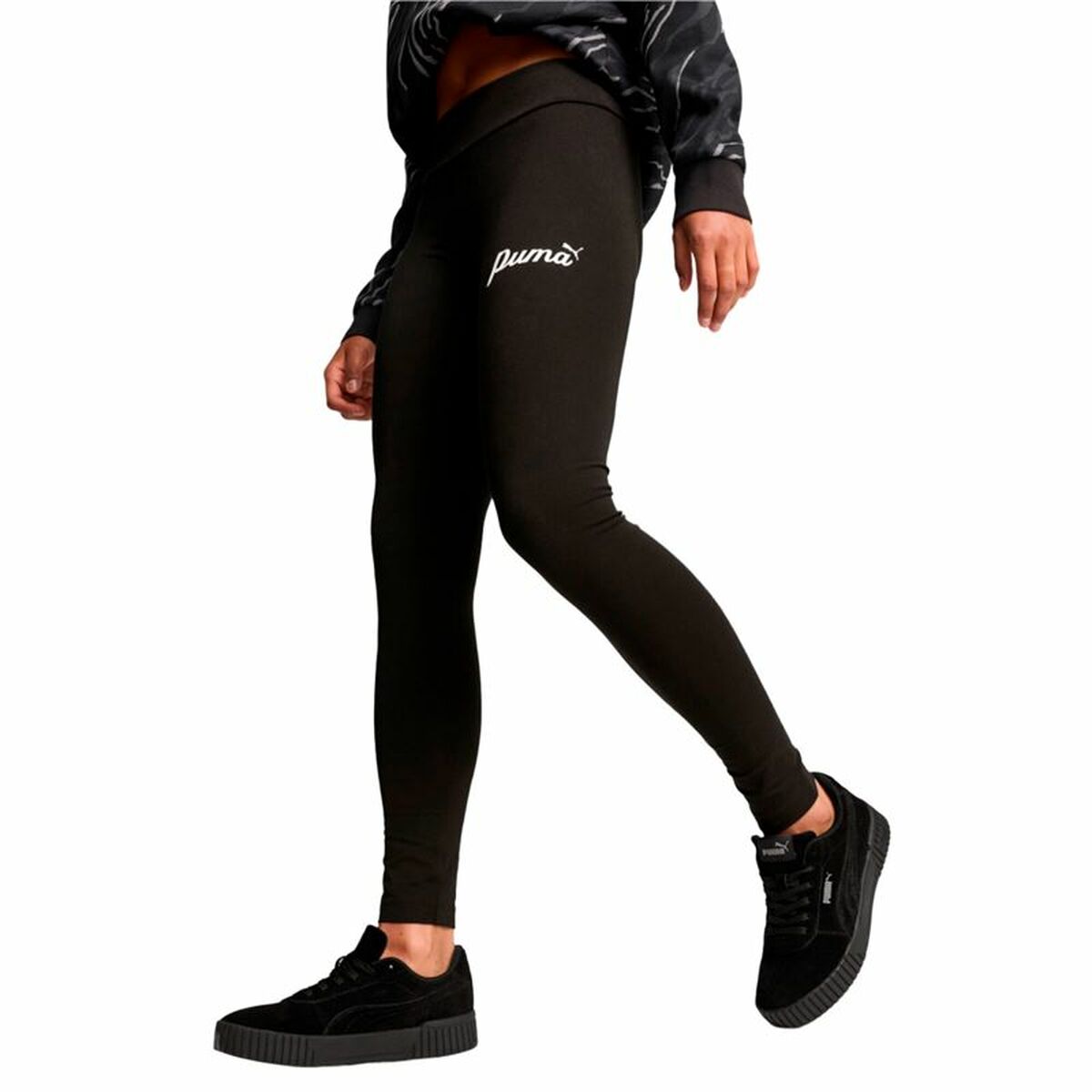 Colanți Sport de Damă Puma Essentials + Script Negru