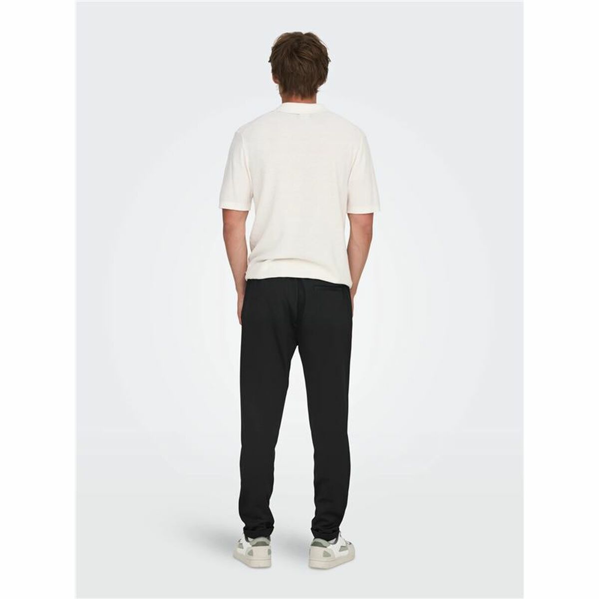Pantalon de Trening pentru Adulți Only & Sons Onslinus Crop Tap 0192 Negru Bărbați