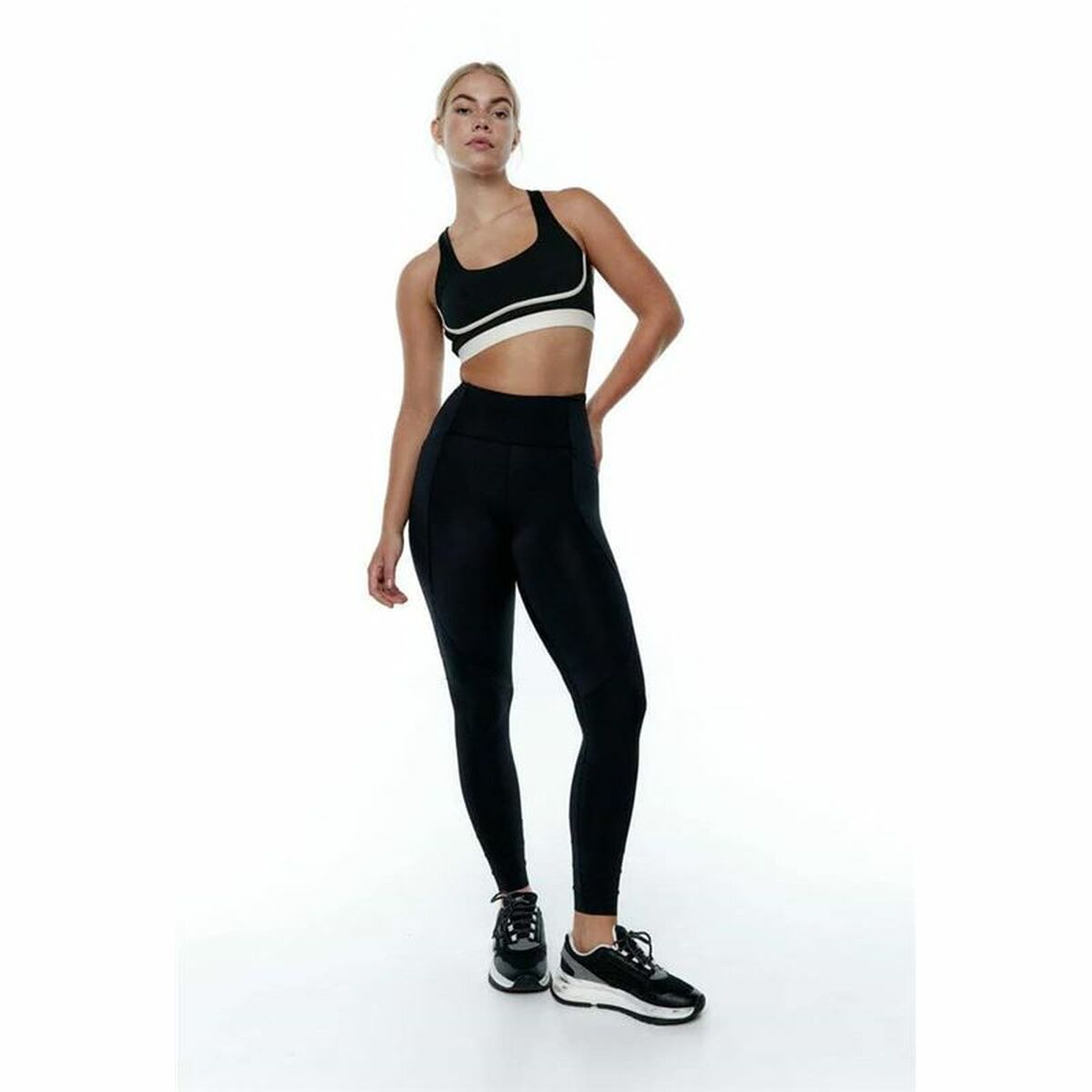 Top Sport de Damă Black Limba Tao  Negru