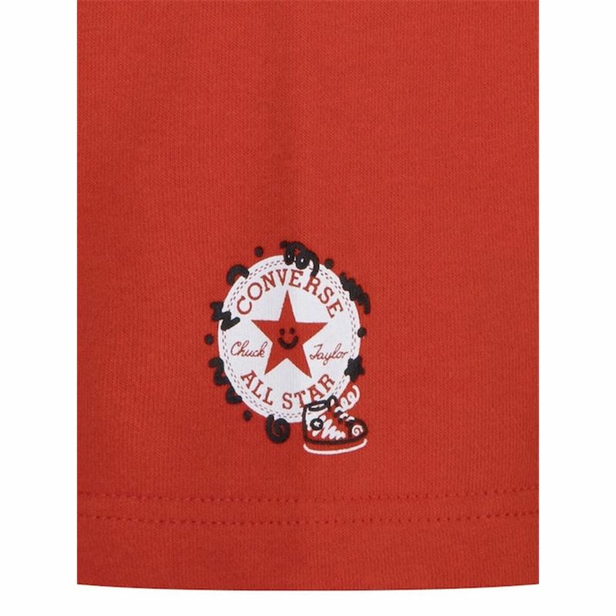 Set Sport pentru Copii Converse Squiggle S/Se+Ft Alb Roșu 2 Piese