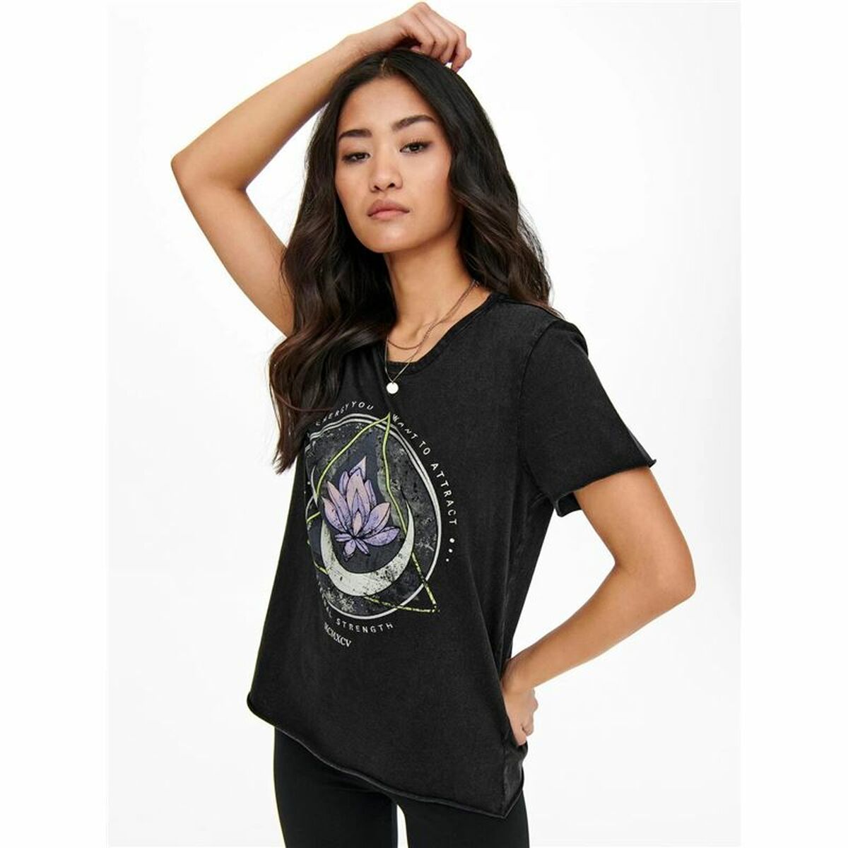 Tricou cu Mânecă Scurtă Femei Only lucy