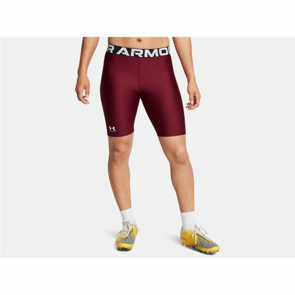 Colanți sport pentru bărbați Under Armour Hg 8In Bordo Roșu Carmin