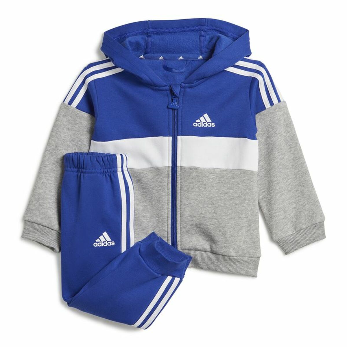 Set Sport pentru Bebeluși Adidas I 3Stripes Tib Fleece Ts Infantil Albastru