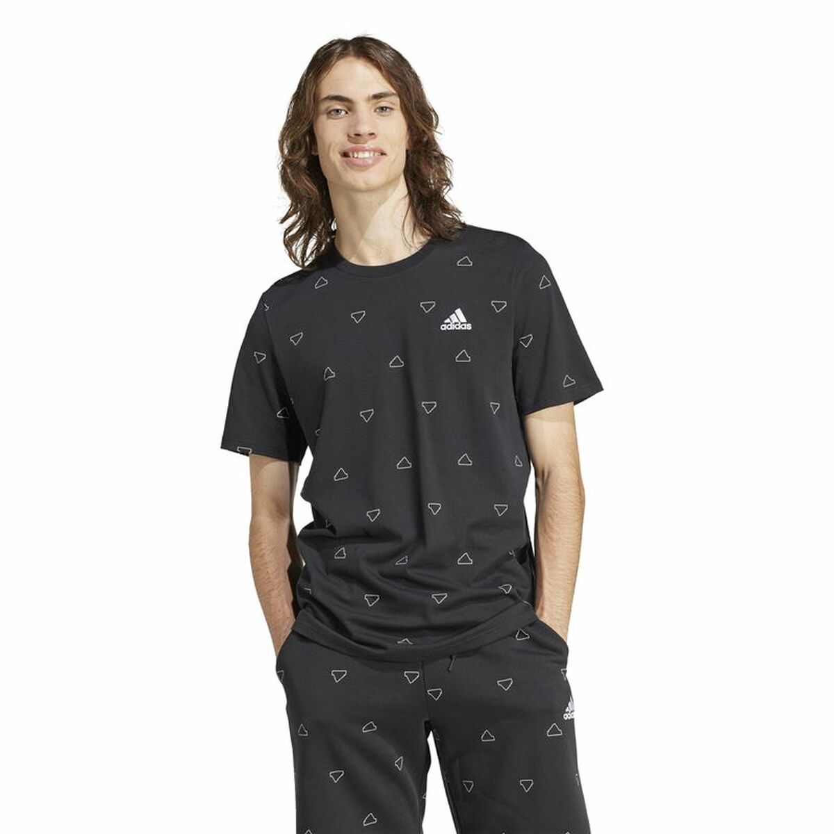 Tricou cu Mânecă Scurtă Bărbați Adidas Essentials Monogram M