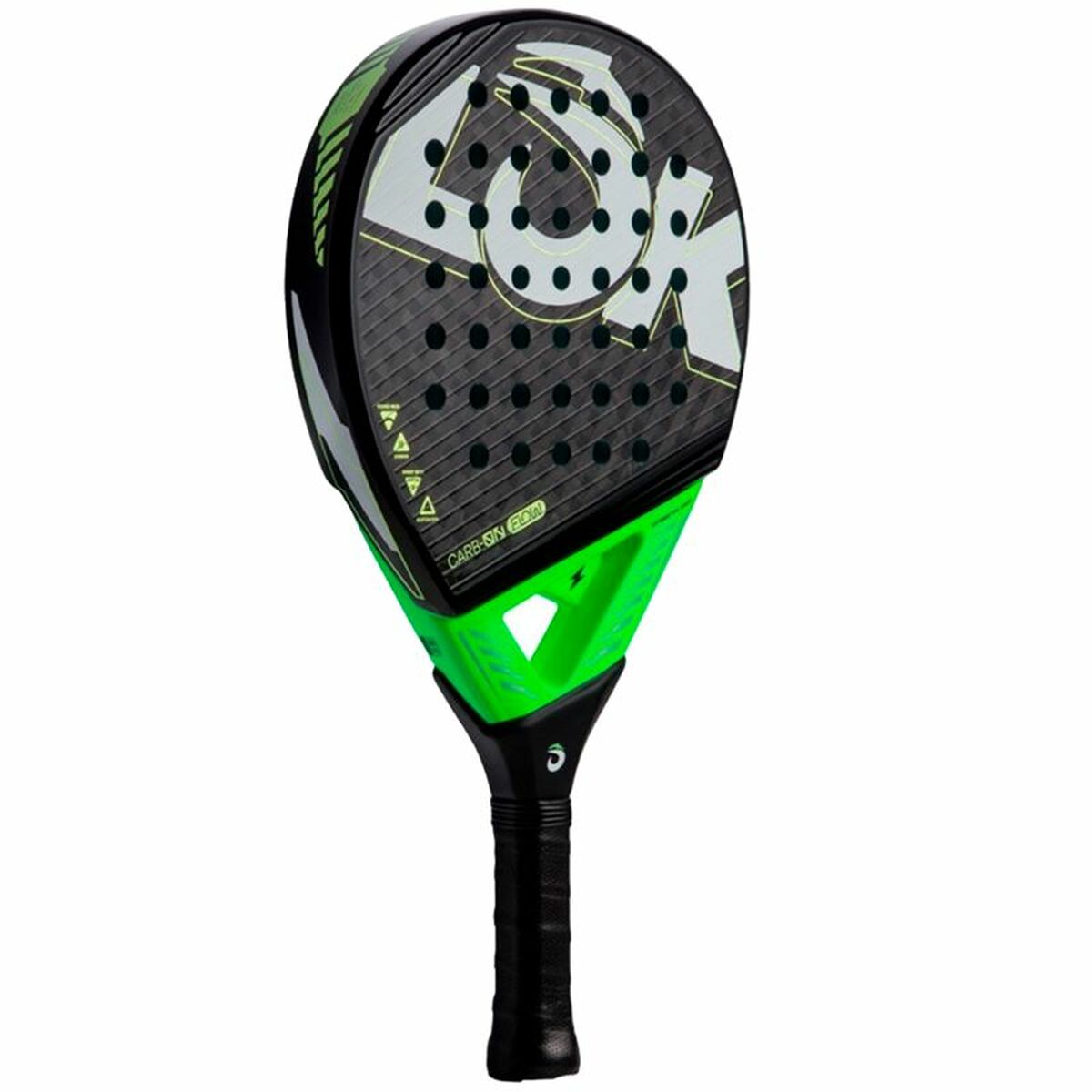 Paletă de Padel Lok Sports Carb-On Flow Negru Verde lămâie