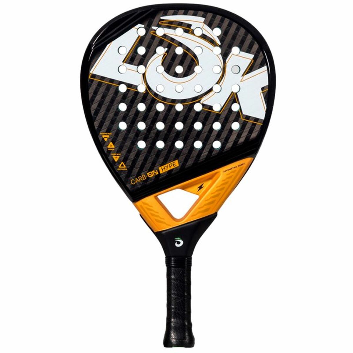 Paletă de Padel Lok Sports Carb-On Hype Negru Portocaliu
