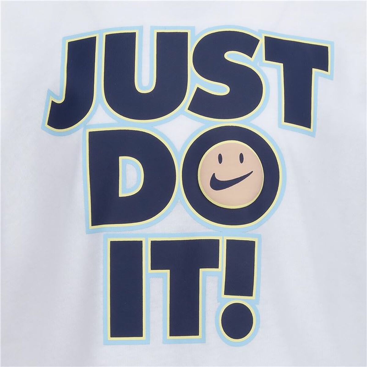 Tricou cu Mânecă Scurtă Copii Nike Smiley Just do it Ss Alb