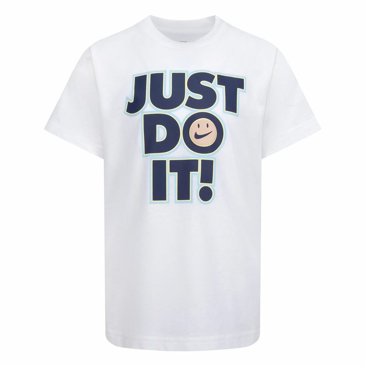 Tricou cu Mânecă Scurtă Copii Nike Smiley Just do it Ss Alb