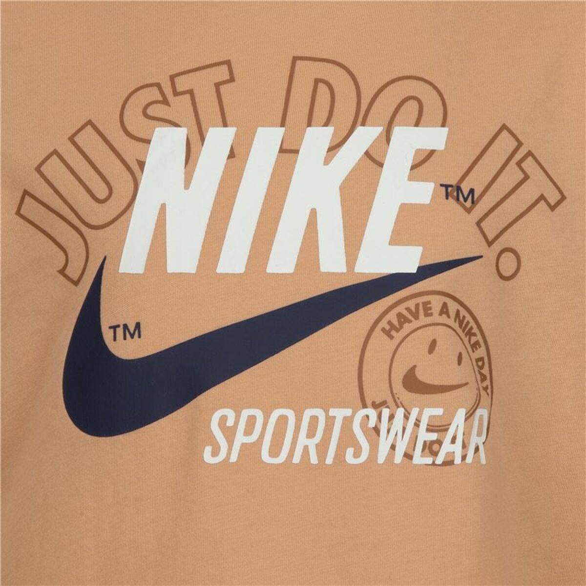 Tricou cu Mânecă Scurtă Copii Nike Retro Ss Bej