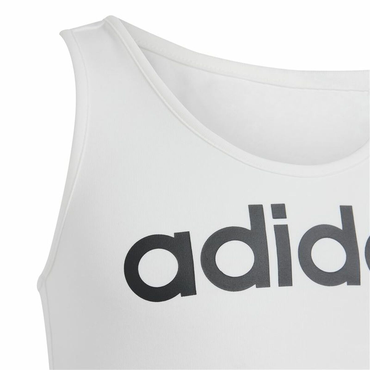 Tricou cu Bretele Copii Adidas Linear Alb
