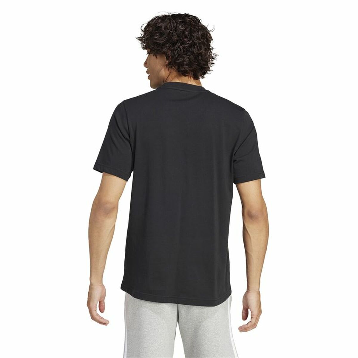 Tricou cu Mânecă Scurtă Bărbați Adidas Graphic Print Fleece Negru