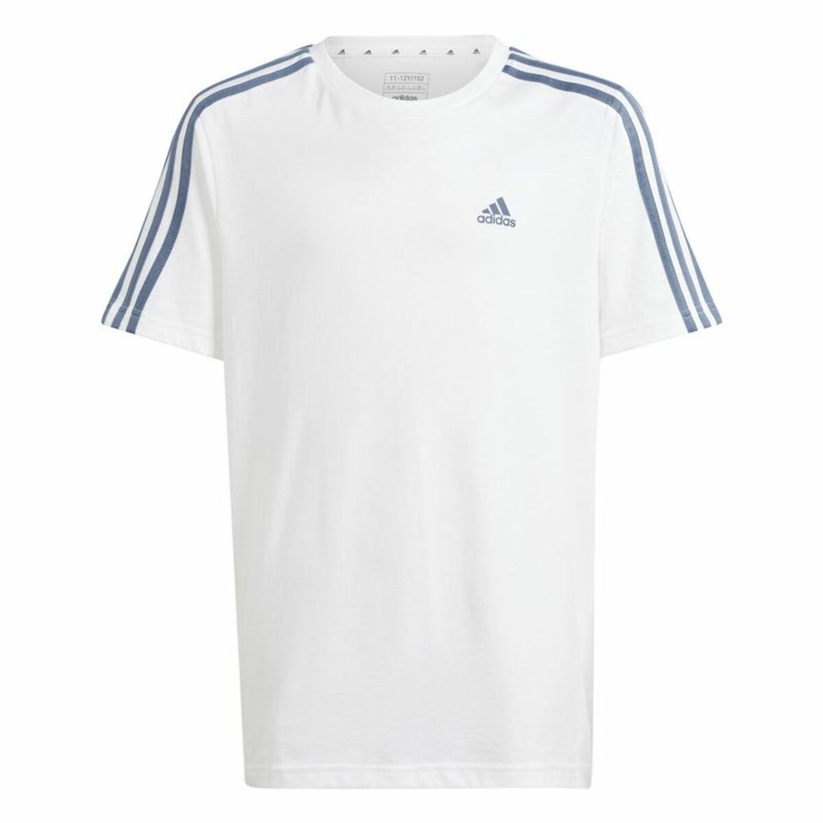 Tricou cu Mânecă Scurtă pentru Copii Adidas Essentials Alb