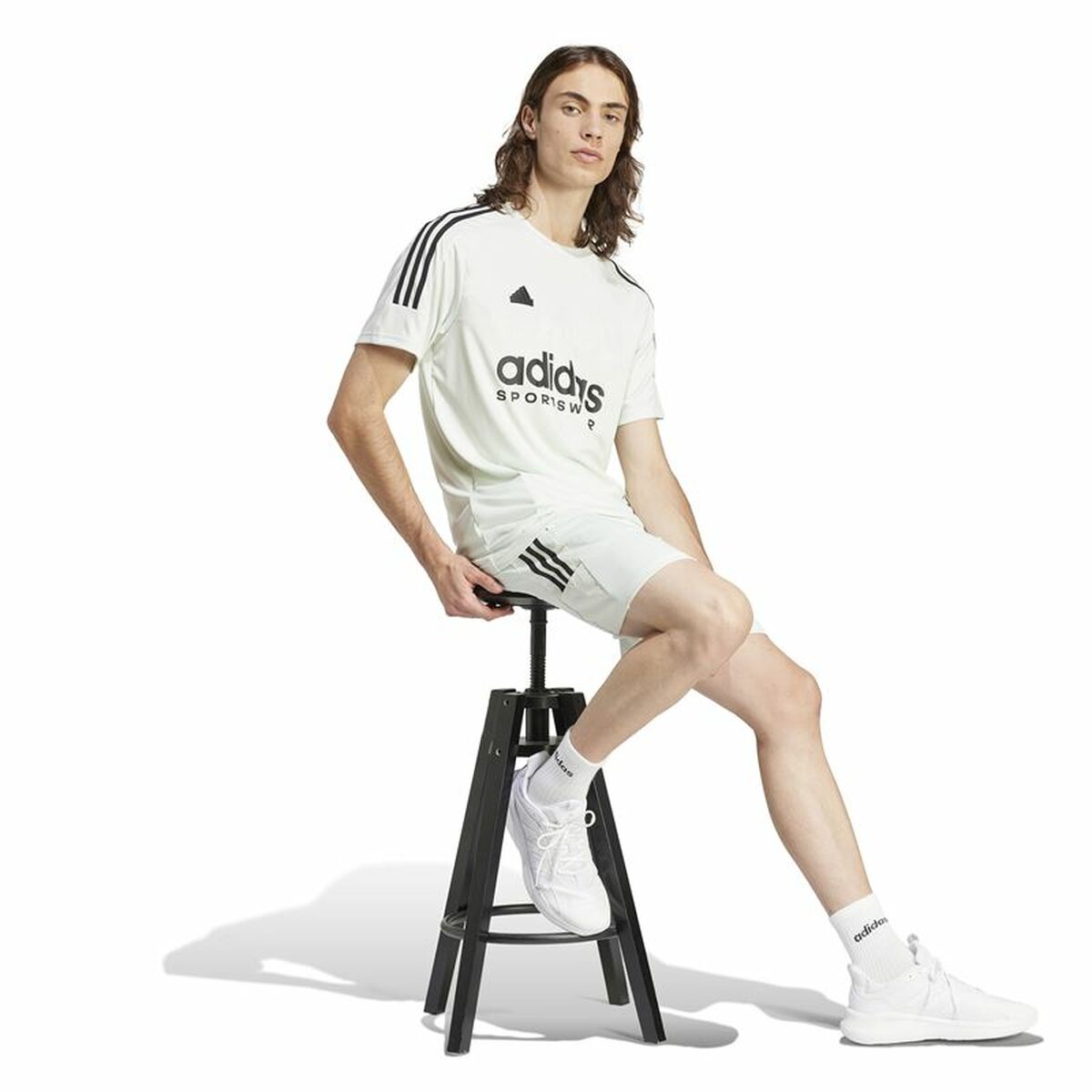 Tricou cu Mânecă Scurtă Bărbați Adidas Tiro Q1 Alb